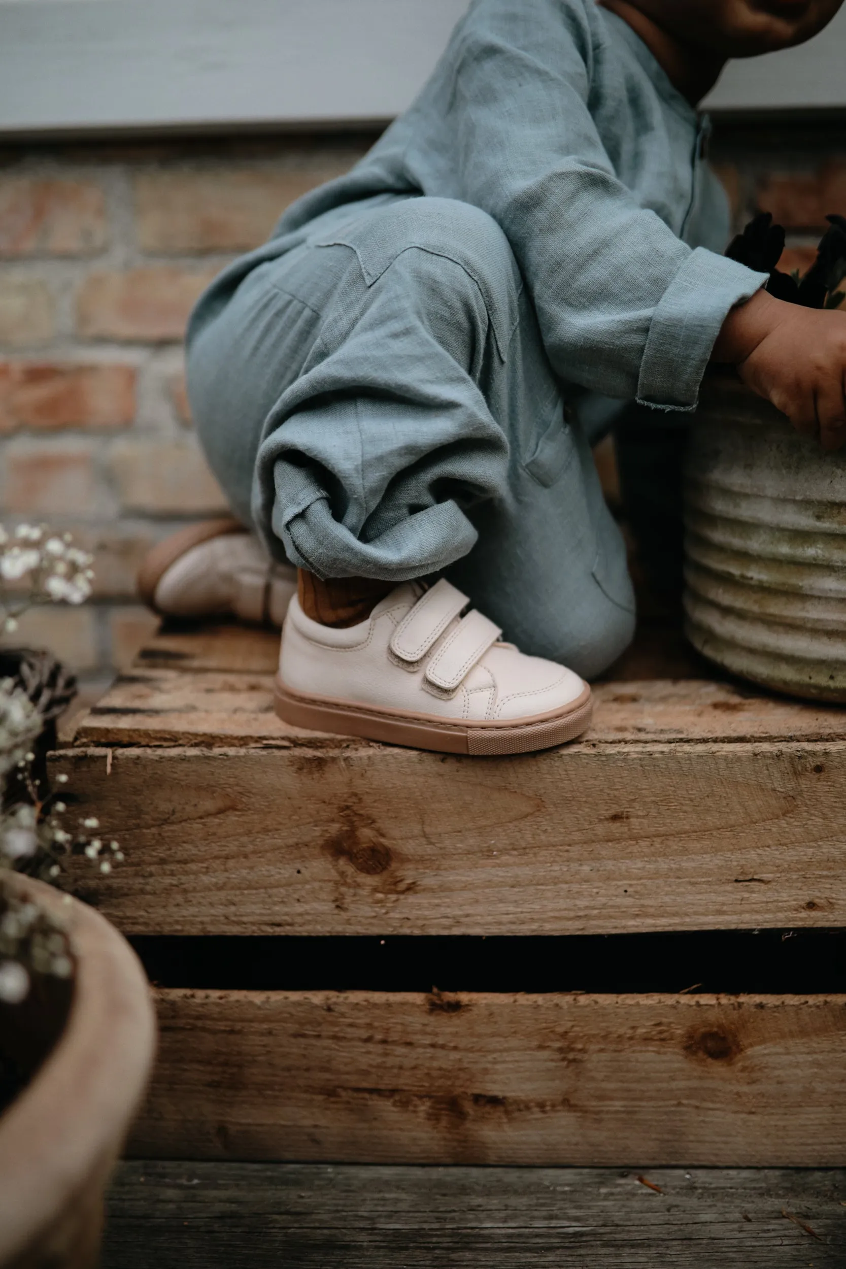 Niedrige Sneaker - Creme