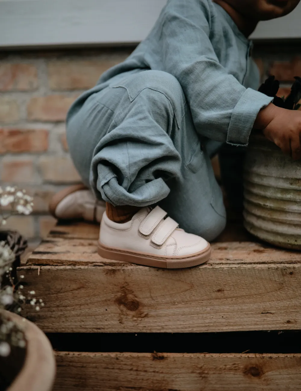 Niedrige Sneaker - Creme