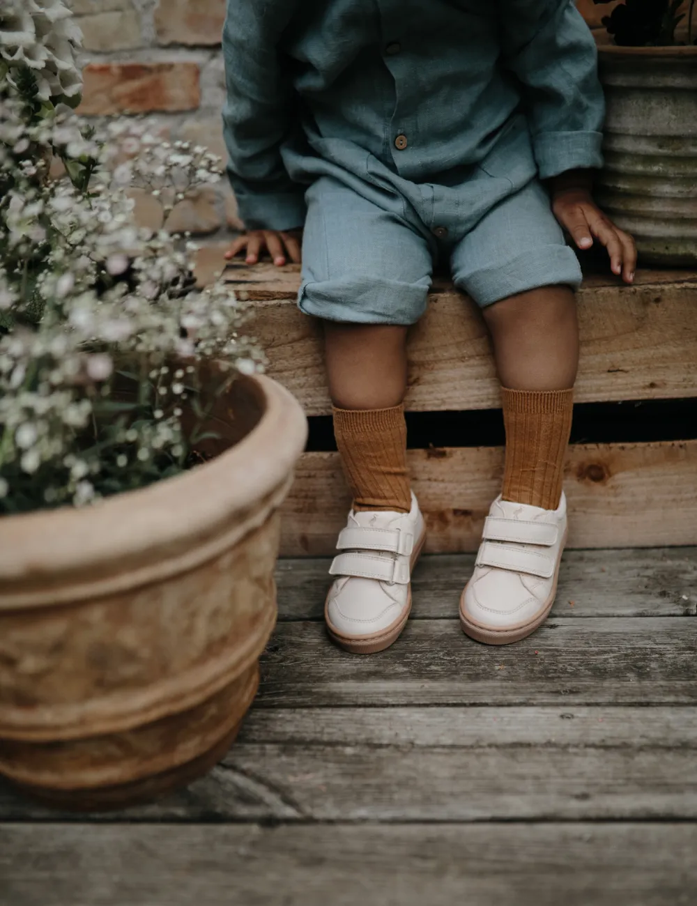 Niedrige Sneaker - Creme