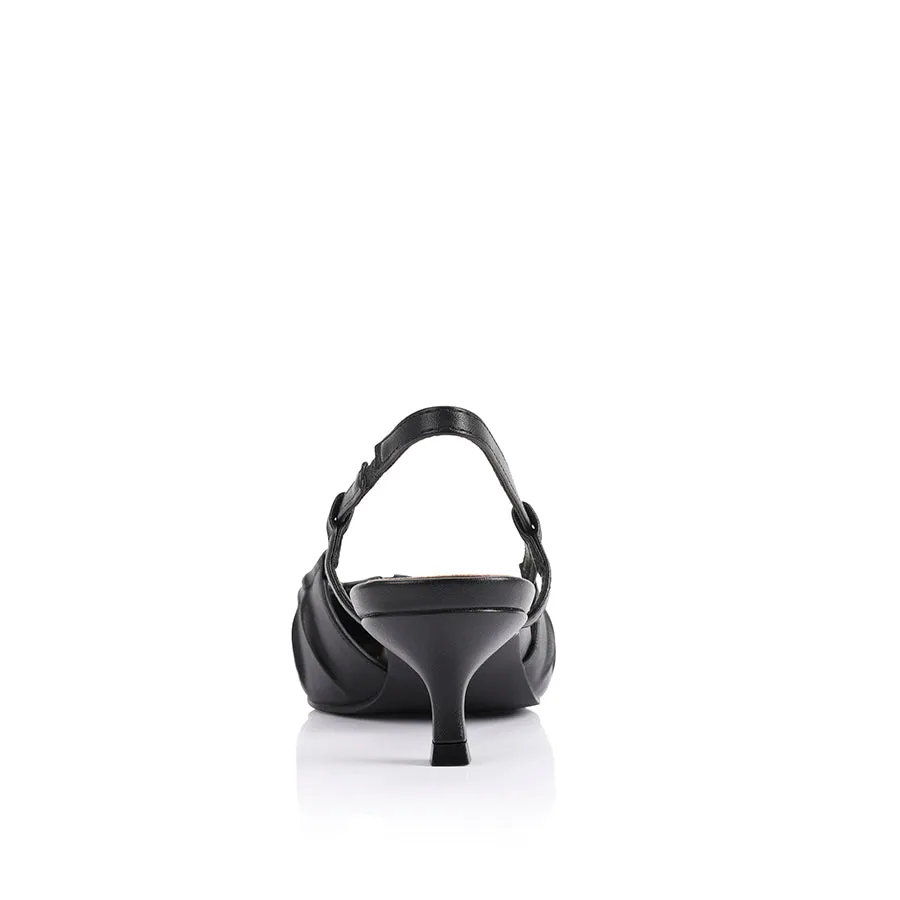 Lucius Slingback Kitten Heels - Schwarz