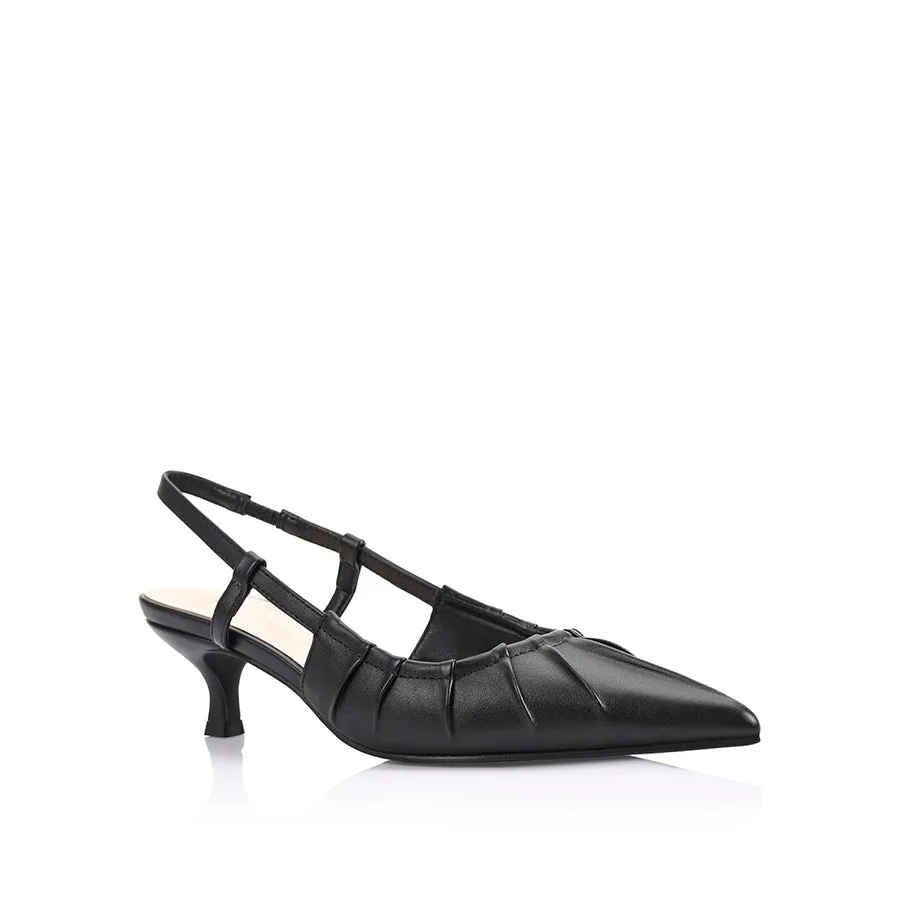 Lucius Slingback Kitten Heels - Schwarz