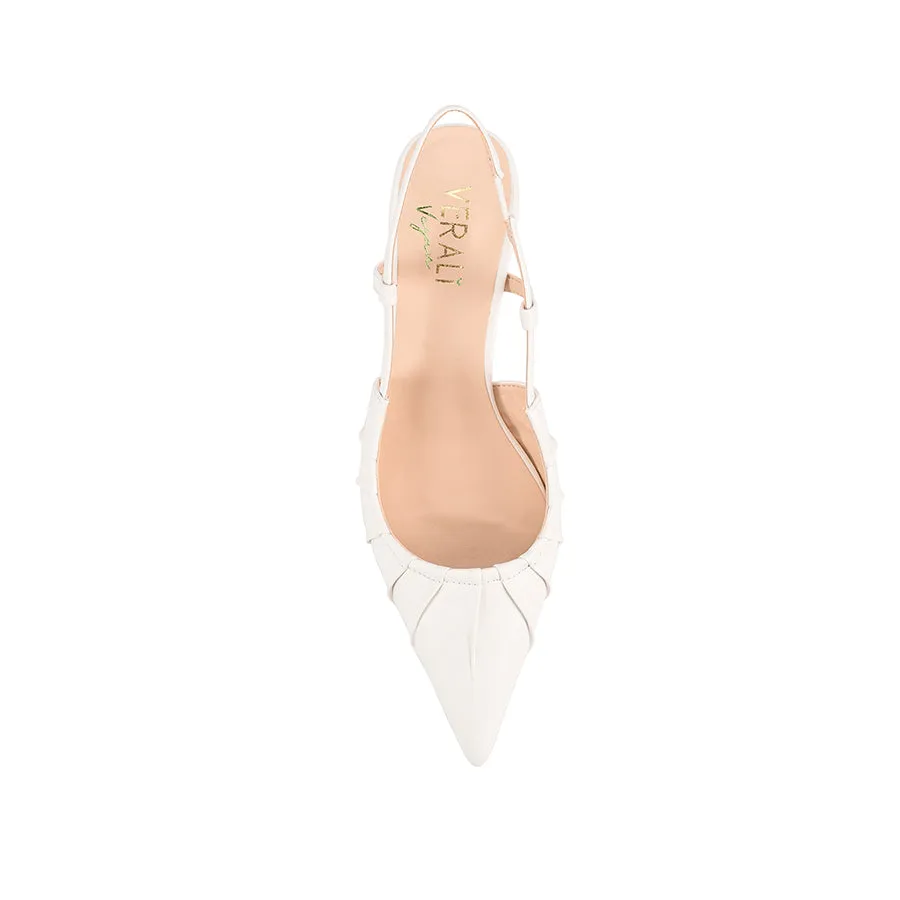 Lucius Slingback Kitten Heels - Kreideweiß