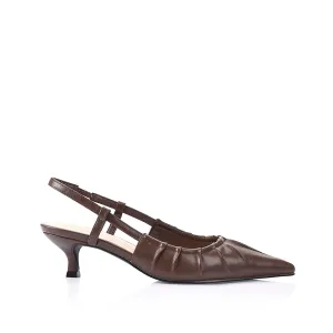 Lucius Slingback Kitten Heels - Schokoladenbraun