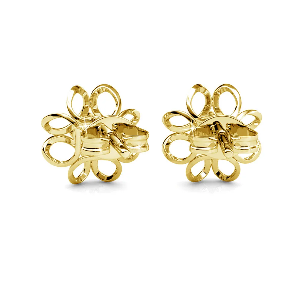 Luxe Swarovski Schmuck Alexis Blumenstecker mit Swarovski Kristallen in 18 Karat Weißgold vergoldet