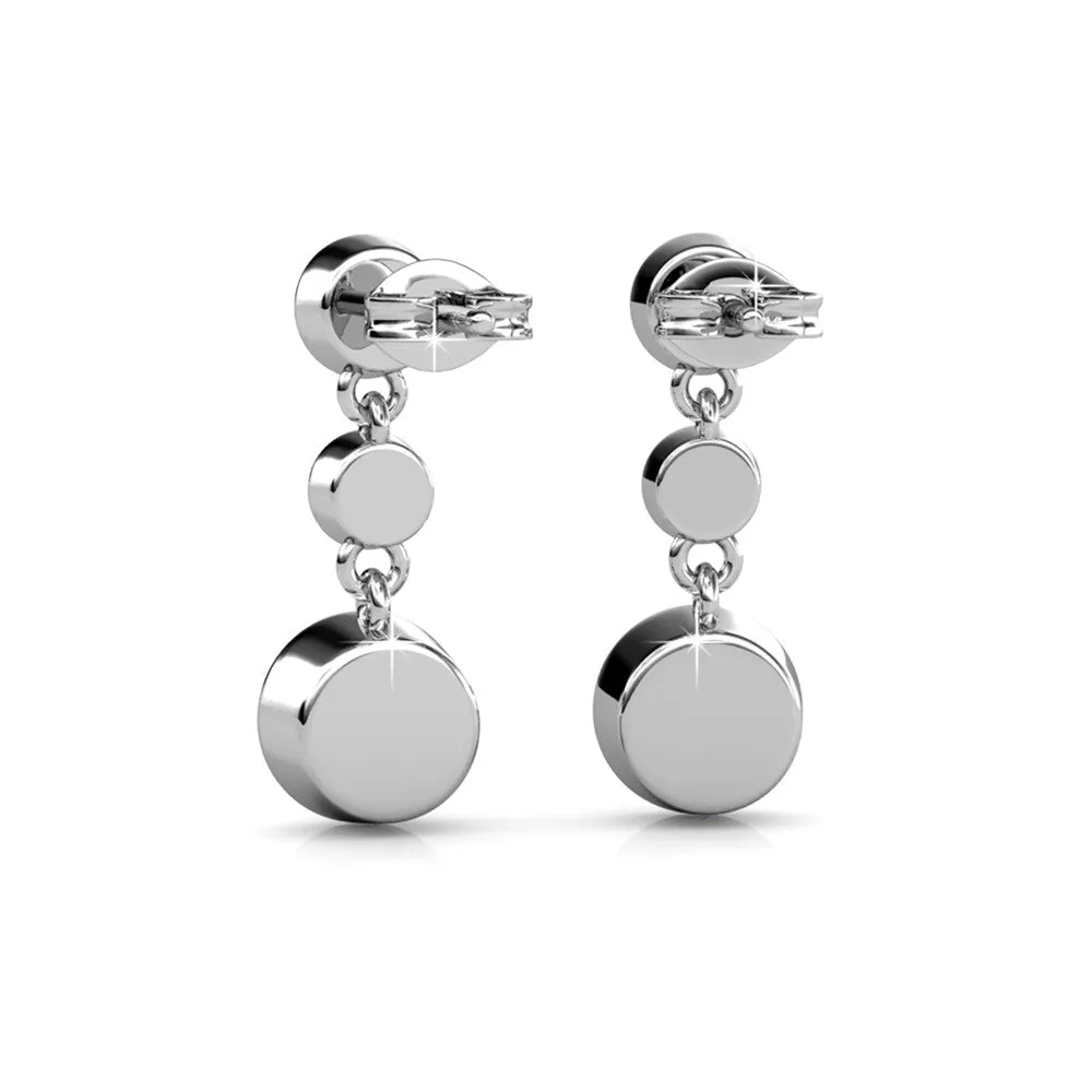 Luxus Swarovski Schmuck Bailey 18 Karat Weißgold beschichtete Creolen mit Swarovski Kristallen