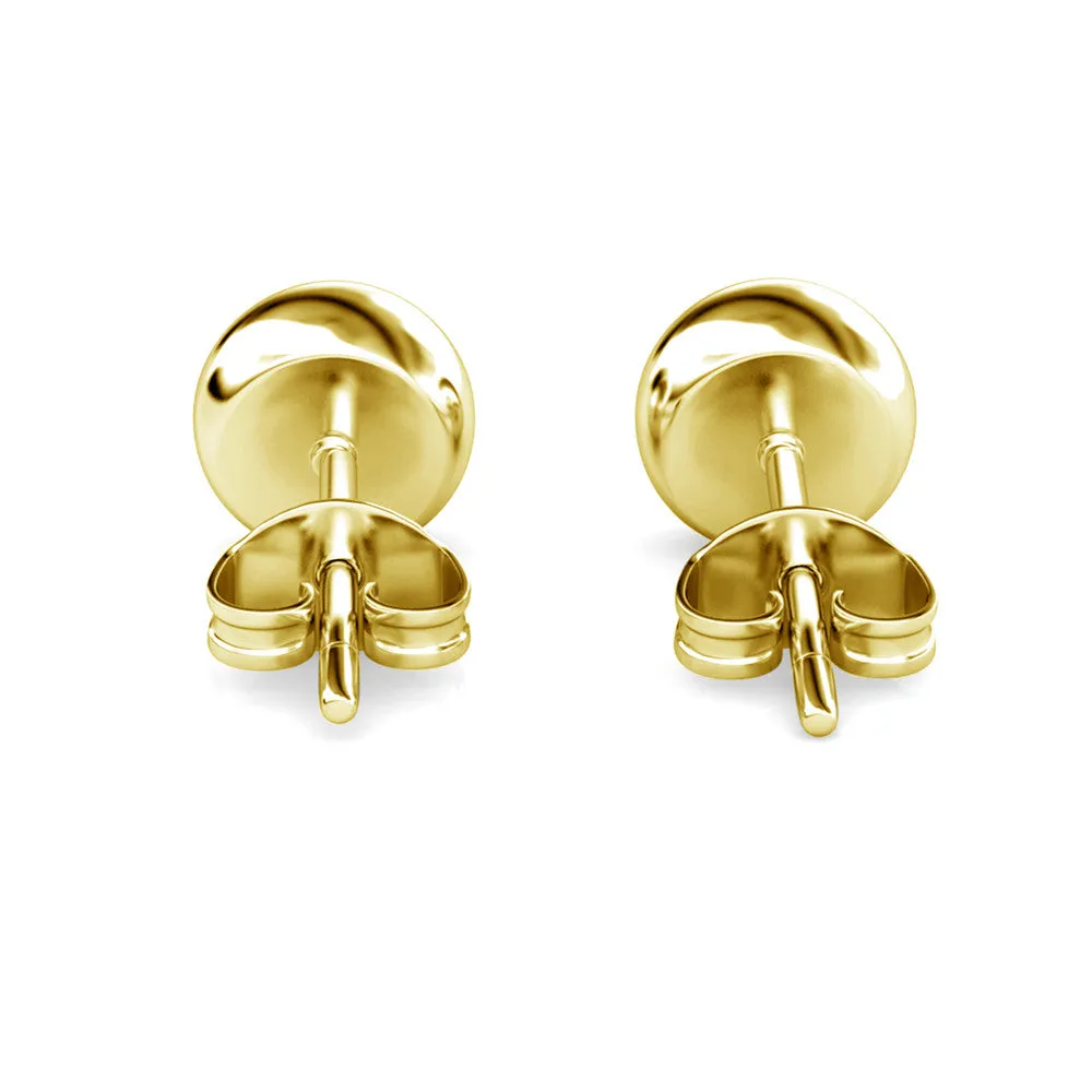 Luxus Swarovski Schmuck Blaire 18k Weißgold beschichtete Steckerohrringe mit runden Swarovski Kristallen
