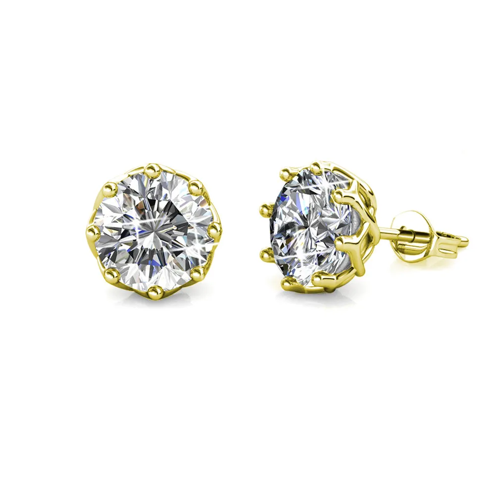 Luxus Swarovski Schmuck Eden 18k Weißgold beschichtete Kristall Ohrstecker mit Swarovski Kristall