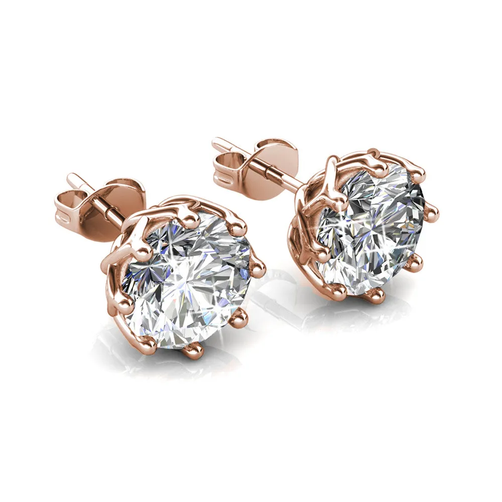 Luxus Swarovski Schmuck Eden 18k Weißgold beschichtete Kristall Ohrstecker mit Swarovski Kristall