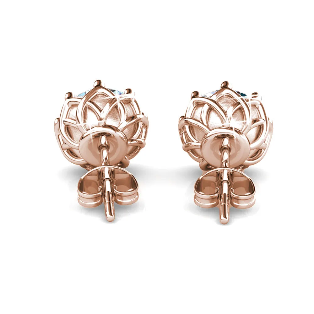Luxus Swarovski Schmuck Eden 18k Weißgold beschichtete Kristall Ohrstecker mit Swarovski Kristall