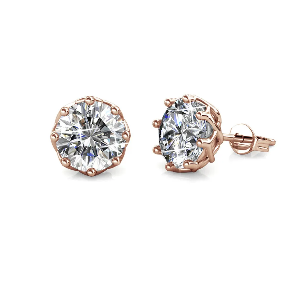 Luxus Swarovski Schmuck Eden 18k Weißgold beschichtete Kristall Ohrstecker mit Swarovski Kristall