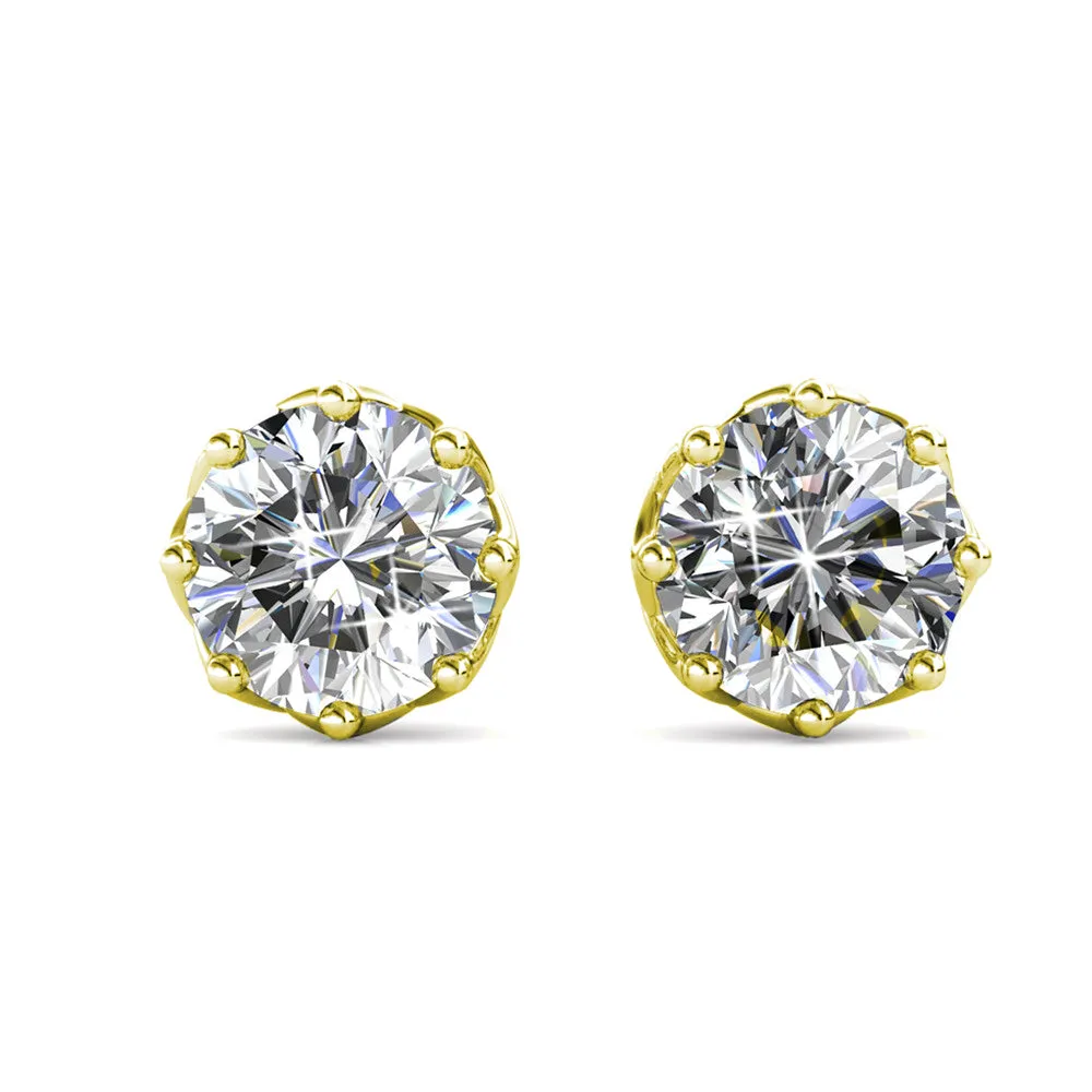 Luxus Swarovski Schmuck Eden 18k Weißgold beschichtete Kristall Ohrstecker mit Swarovski Kristall