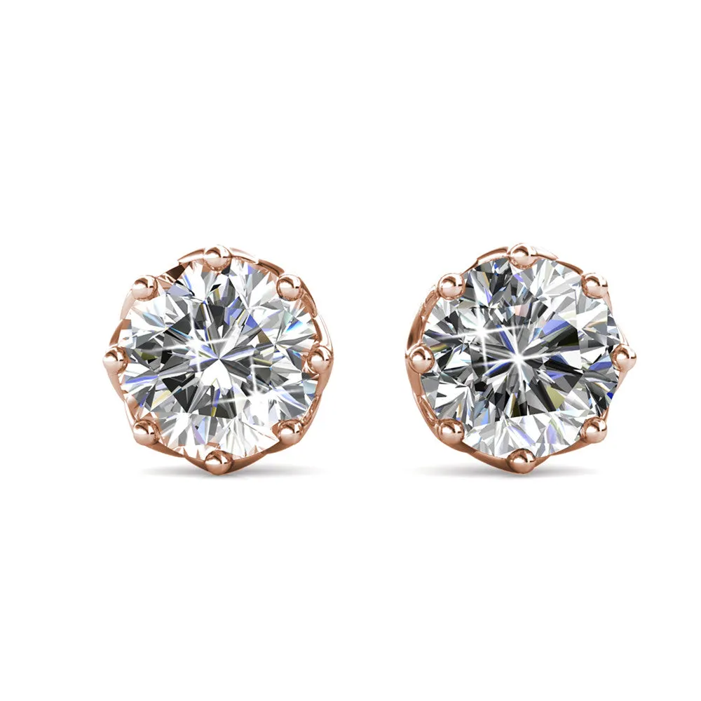 Luxus Swarovski Schmuck Eden 18k Weißgold beschichtete Kristall Ohrstecker mit Swarovski Kristall