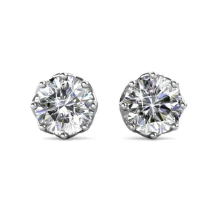 Luxus Swarovski Schmuck Eden 18k Weißgold beschichtete Kristall Ohrstecker mit Swarovski Kristall