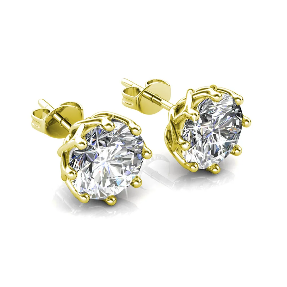 Luxus Swarovski Schmuck Eden 18k Weißgold beschichtete Kristall Ohrstecker mit Swarovski Kristall