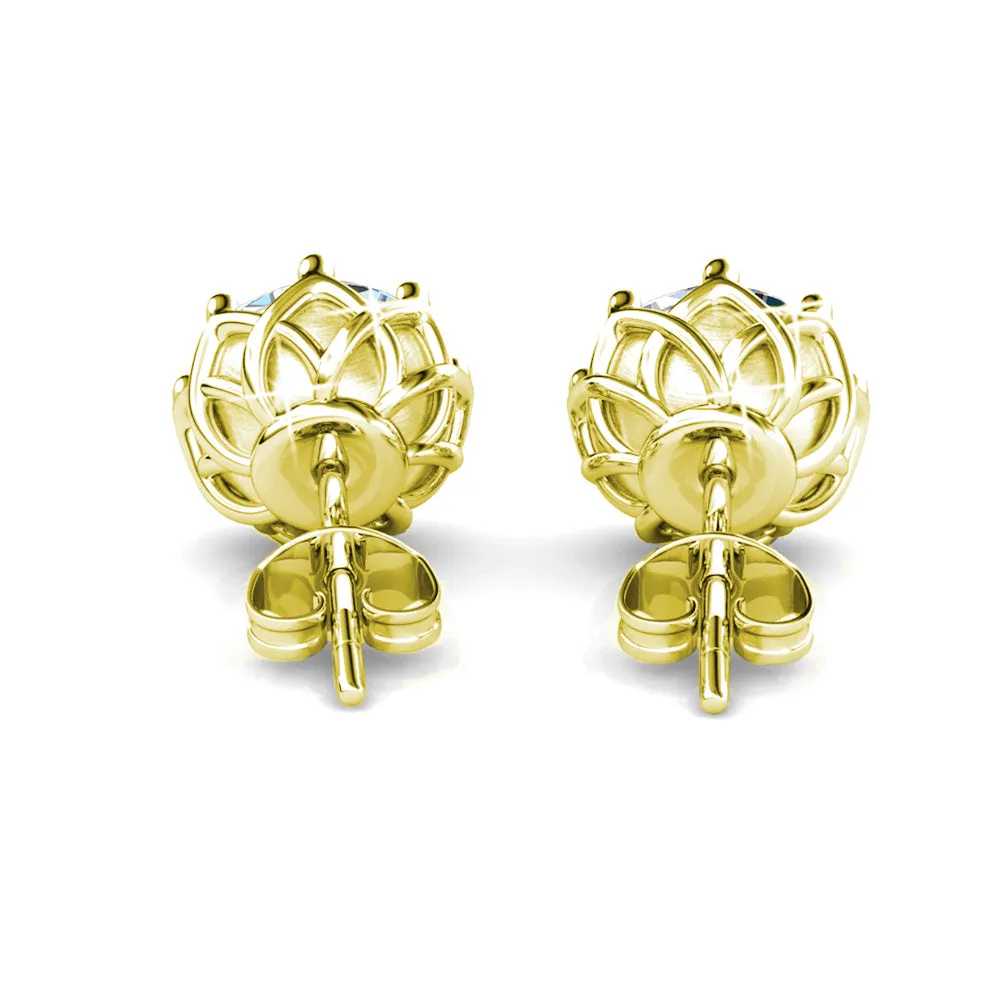 Luxus Swarovski Schmuck Eden 18k Weißgold beschichtete Kristall Ohrstecker mit Swarovski Kristall