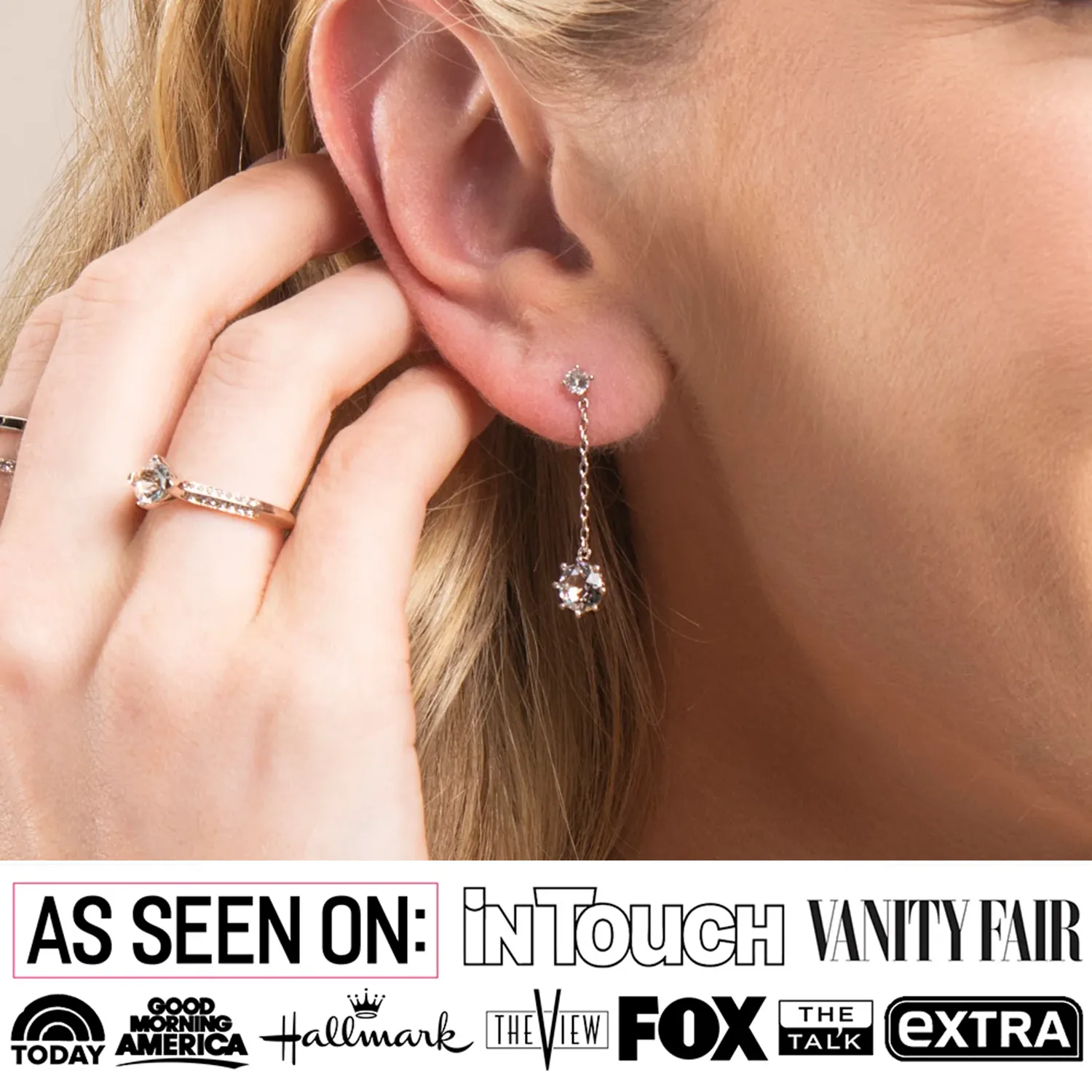 Luxus Swarovski Schmuck Jessie Ohrstecker mit Swarovski Kristallen in 18 Karat Weißgold beschichtet