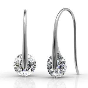 Luxus Swarovski Schmuck McKayla Ohrringe mit Swarovski Kristallen in 18 Karat Weißgold beschichtet