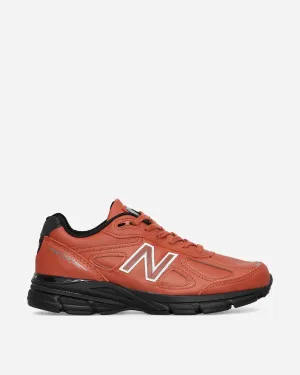 In den USA hergestellte 990v4 Sneakers in Mahagoni