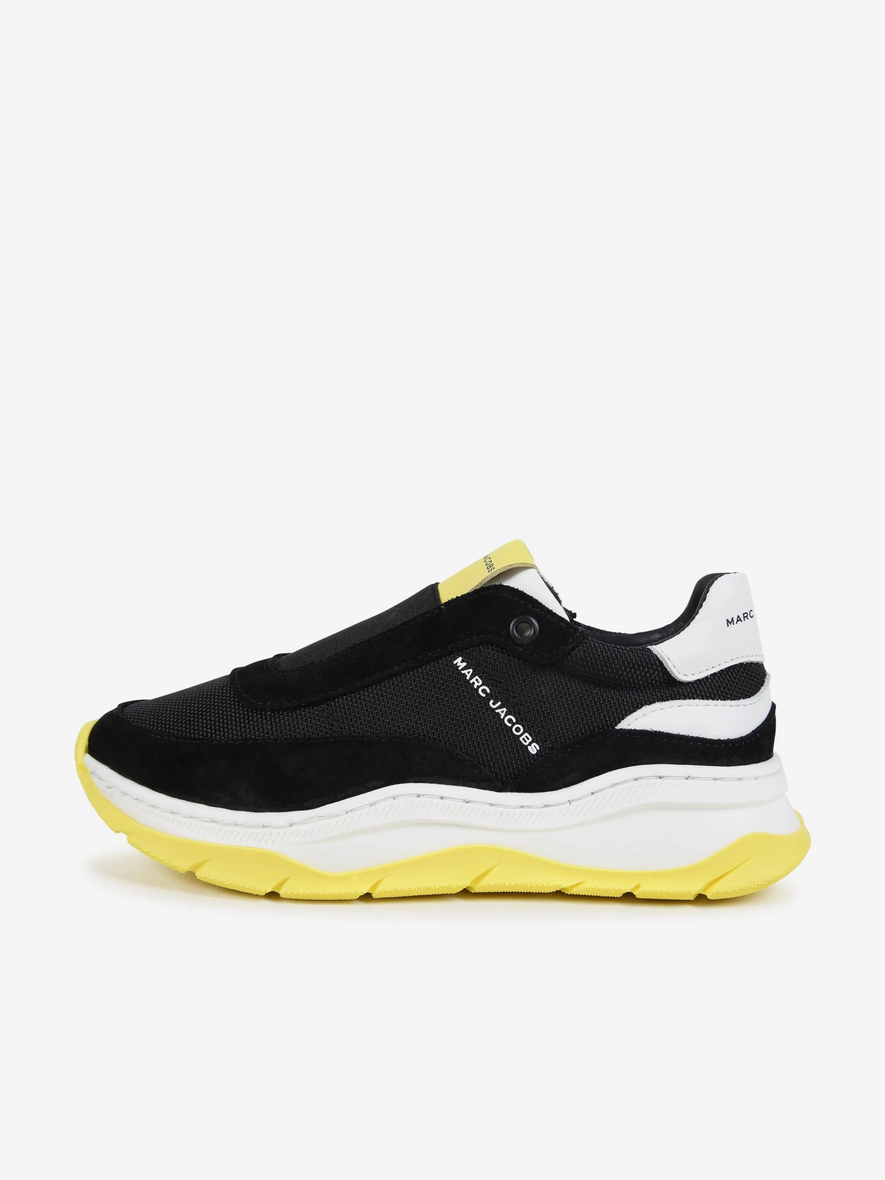 MARC JACOBS Kids Leder-Logo-Sneakers in Schwarz