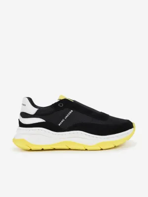 MARC JACOBS Kids Leder-Logo-Sneakers in Schwarz