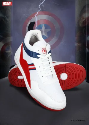 Marvel Herren Weiße Freizeit-Sneaker | Gepolstert & Schnürung Outdoor-Stil