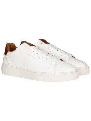 McJulien Leder-Sneakers Weiß Cognac