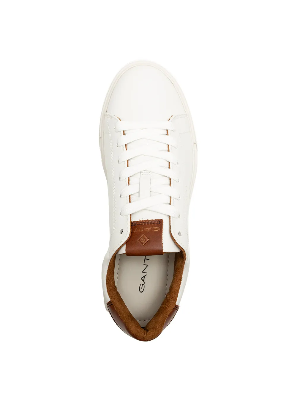 McJulien Leder-Sneakers Weiß Cognac