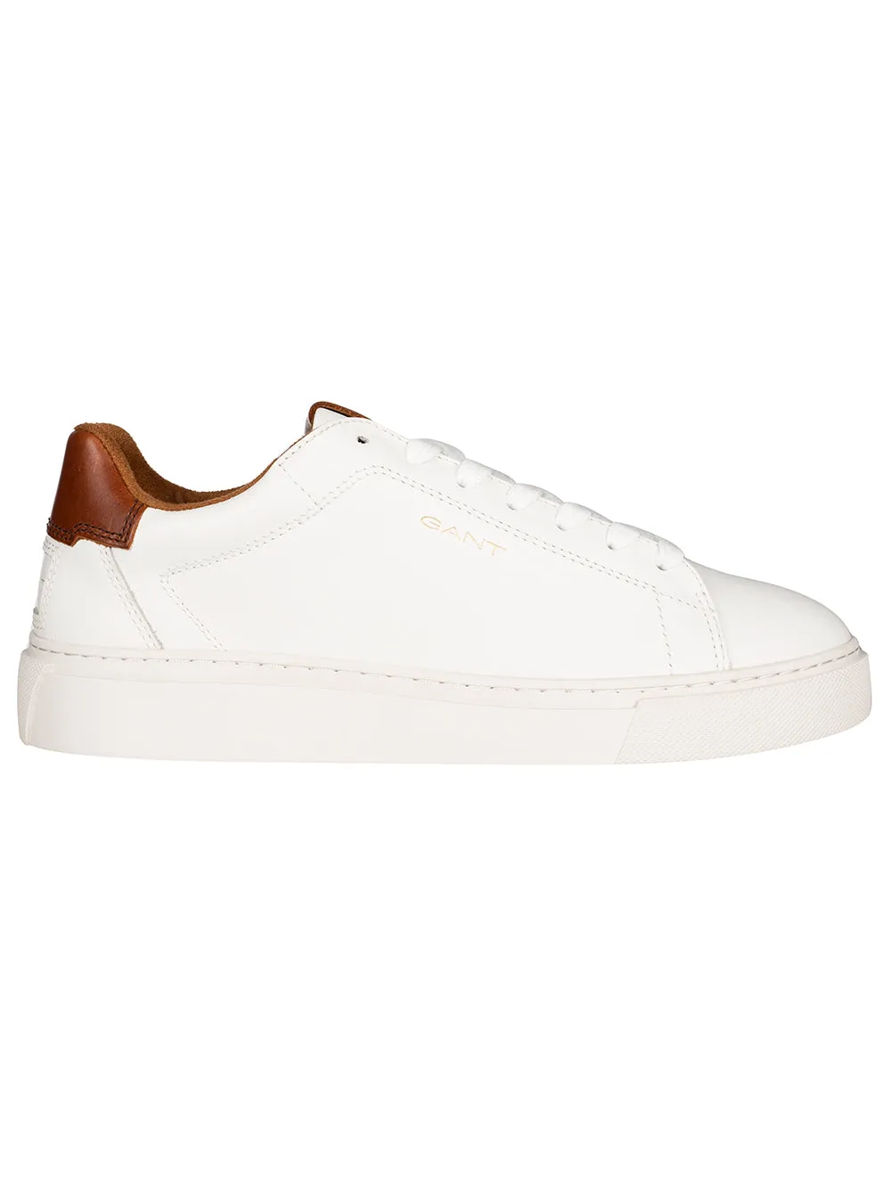 McJulien Leder-Sneakers Weiß Cognac