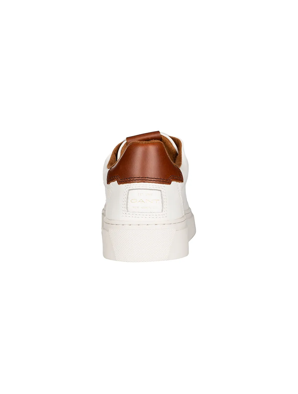 McJulien Leder-Sneakers Weiß Cognac