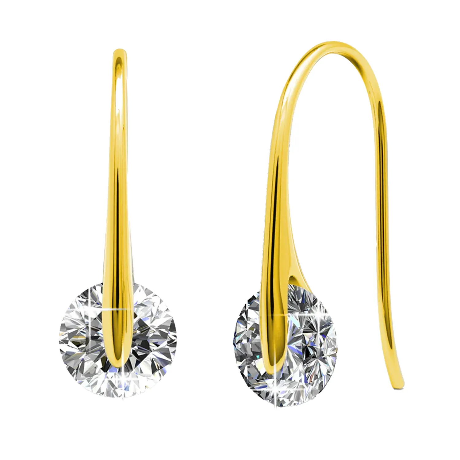 McKayla Ohrringe aus 18 Karat Weißgold mit Swarovski Kristallen