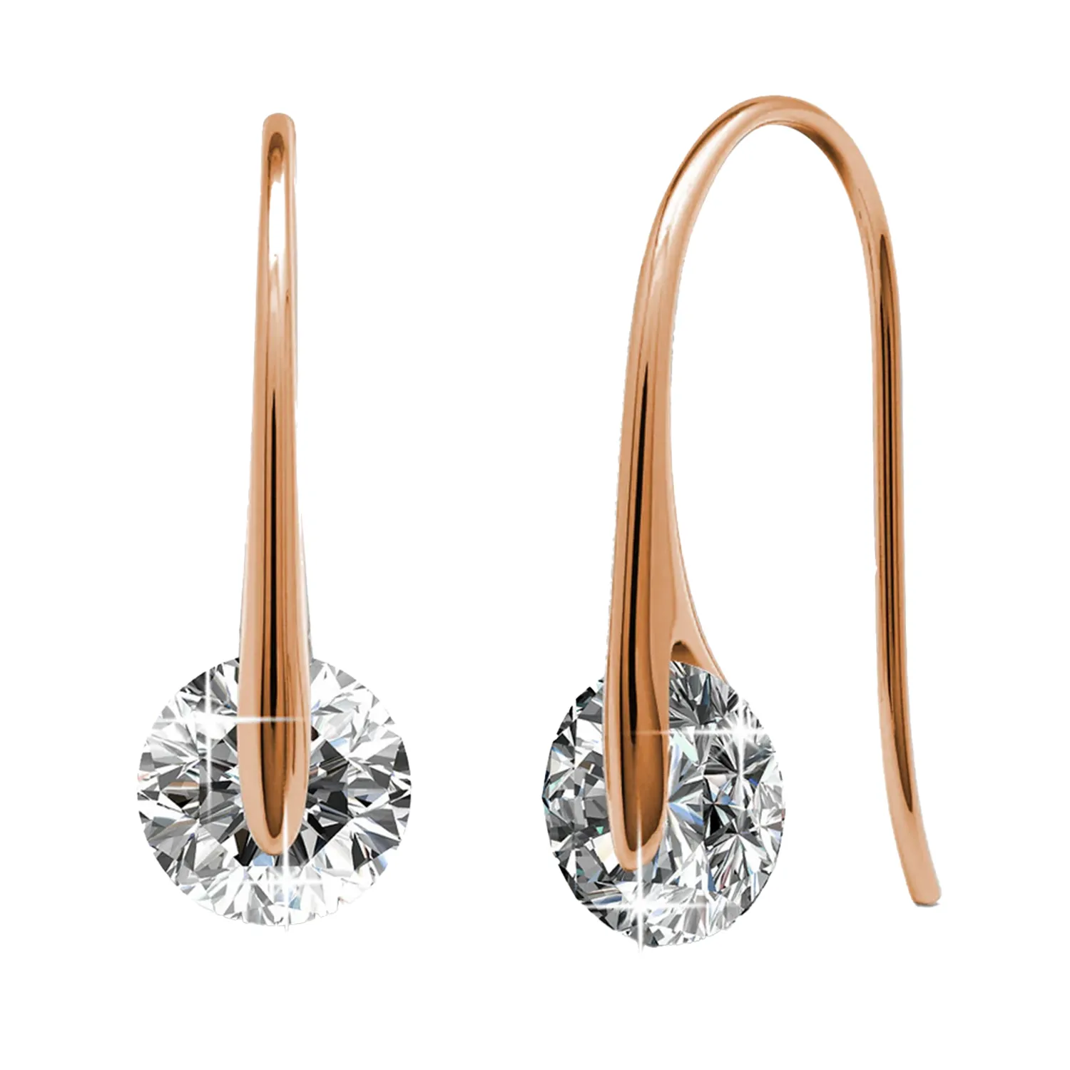 McKayla Ohrringe aus 18 Karat Weißgold mit Swarovski Kristallen