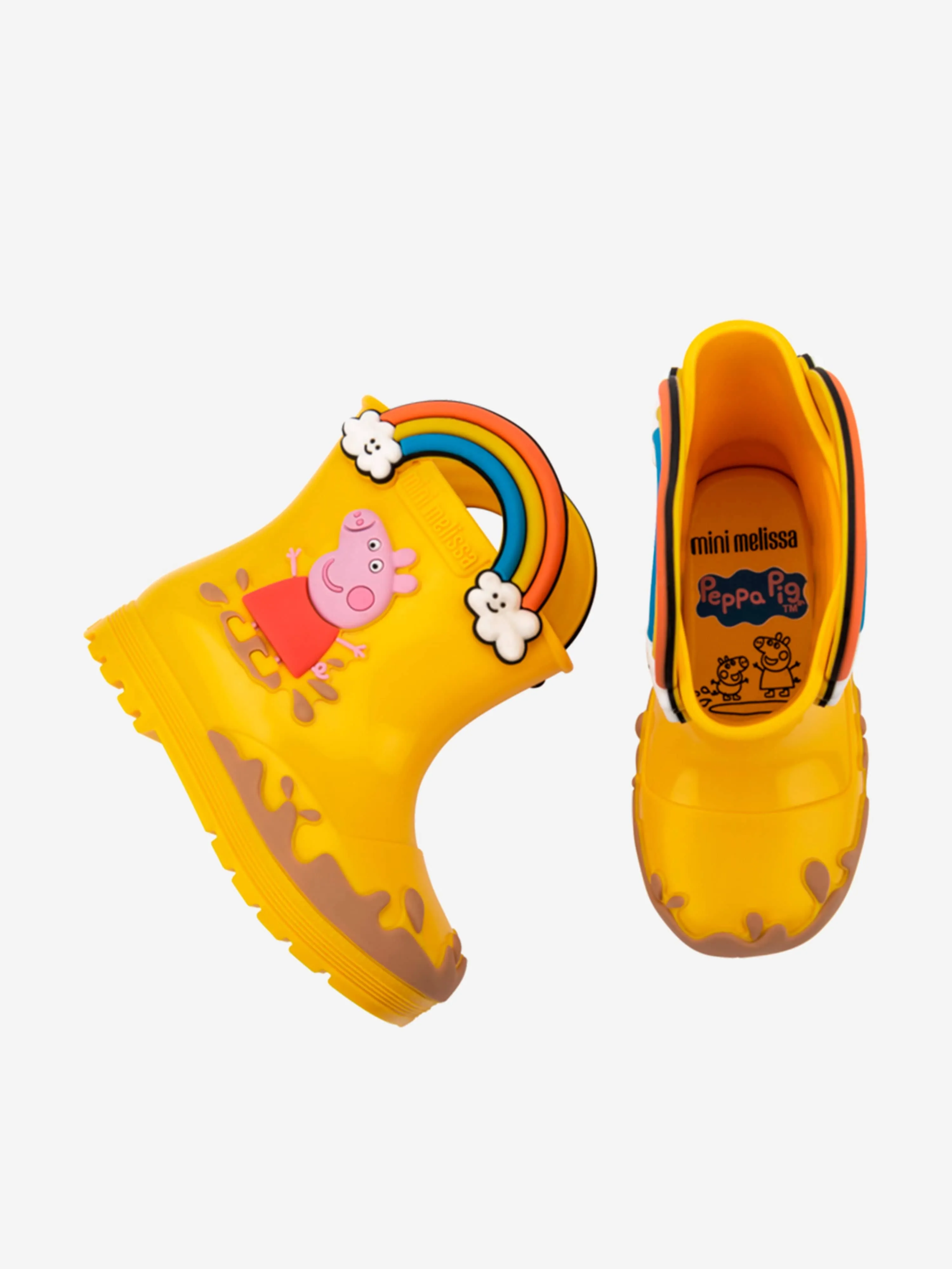 Mini Melissa Mädchen Peppa Pig Gummistiefel in Gelb