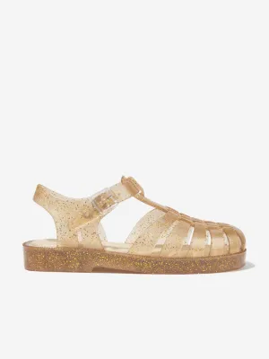 Mini Melissa Mädchen Besitz Glänzende Sandalen in Gold