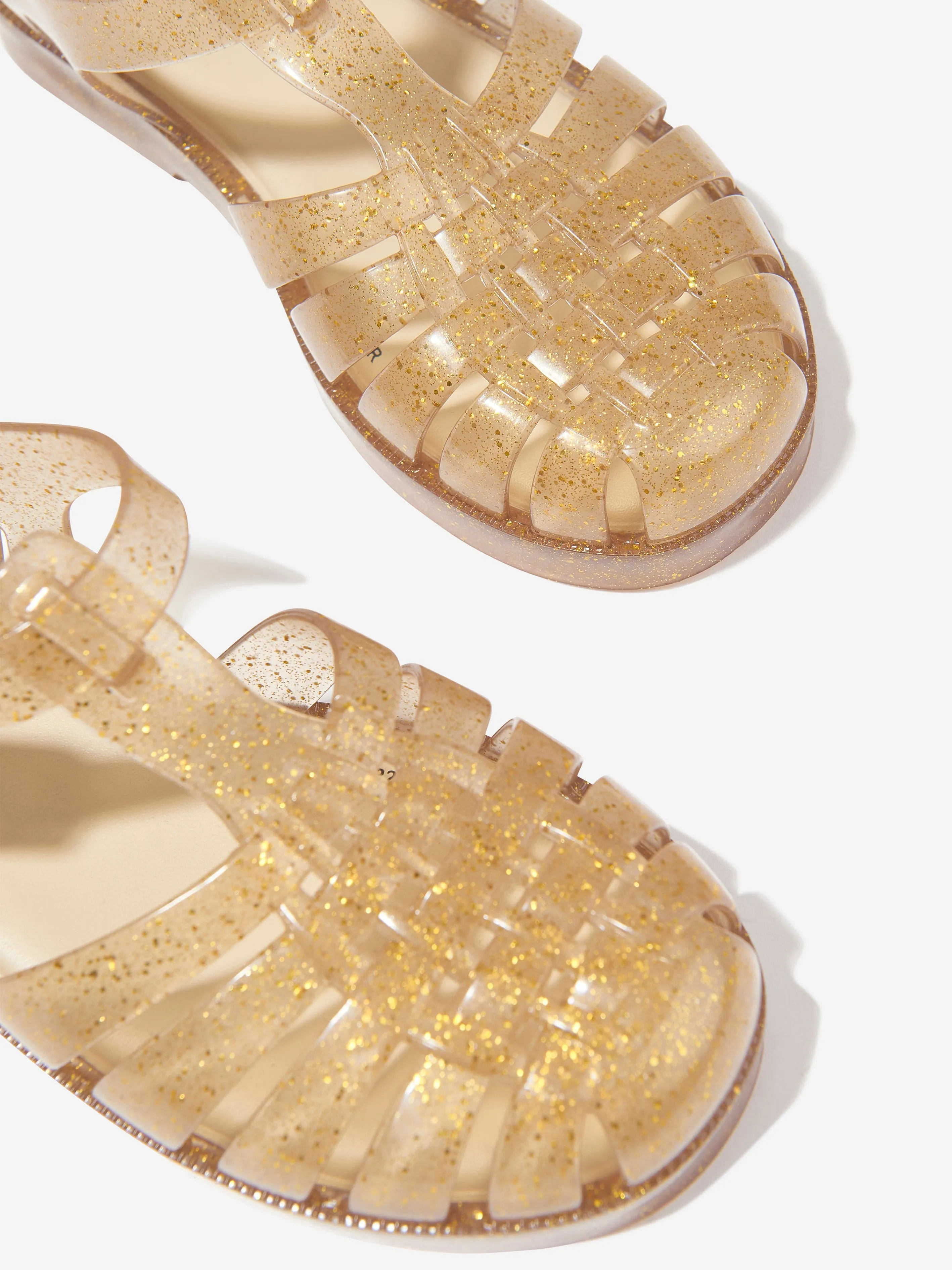 Mini Melissa Mädchen Besitz Glänzende Sandalen in Gold