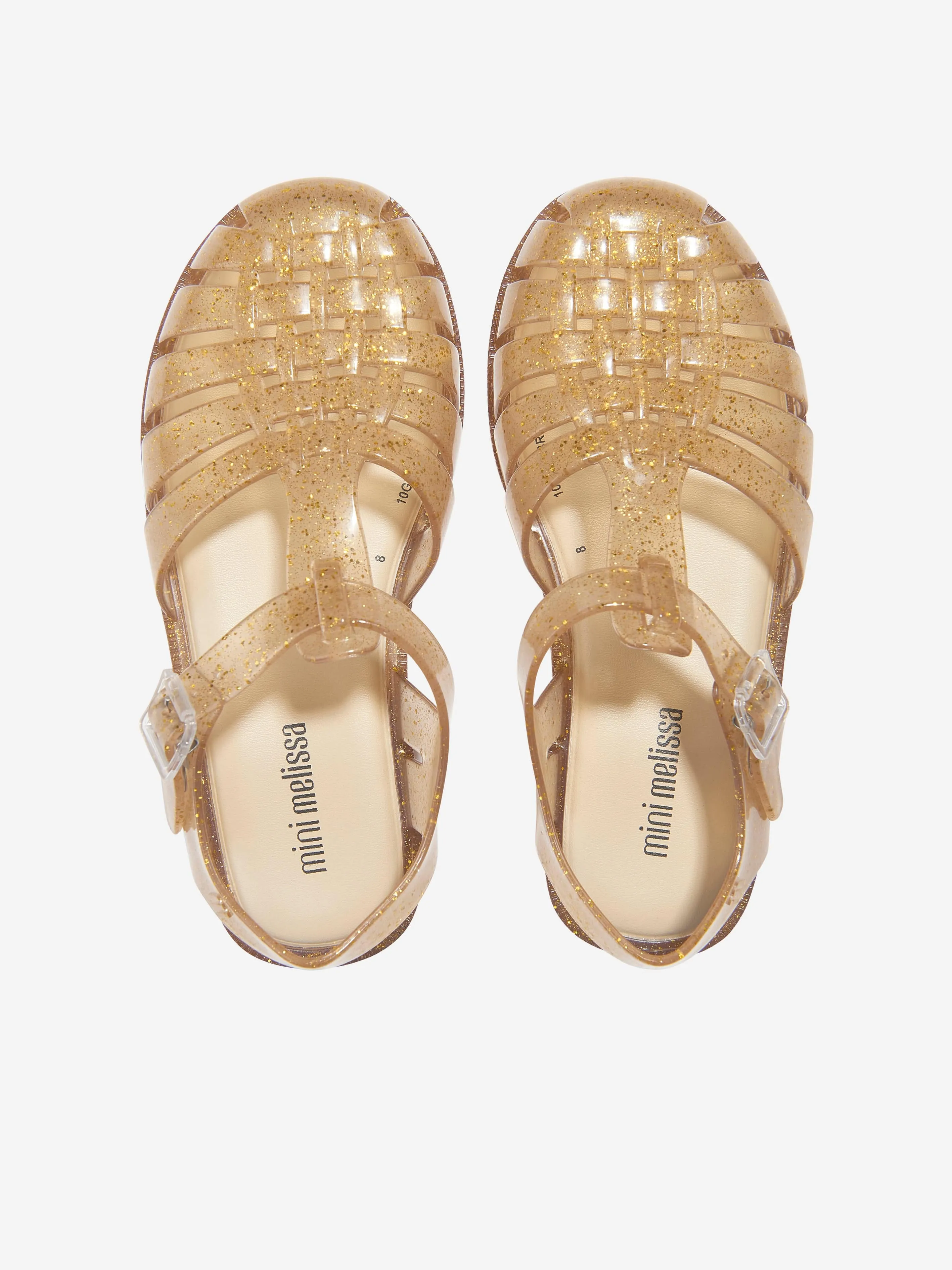 Mini Melissa Mädchen Besitz Glänzende Sandalen in Gold