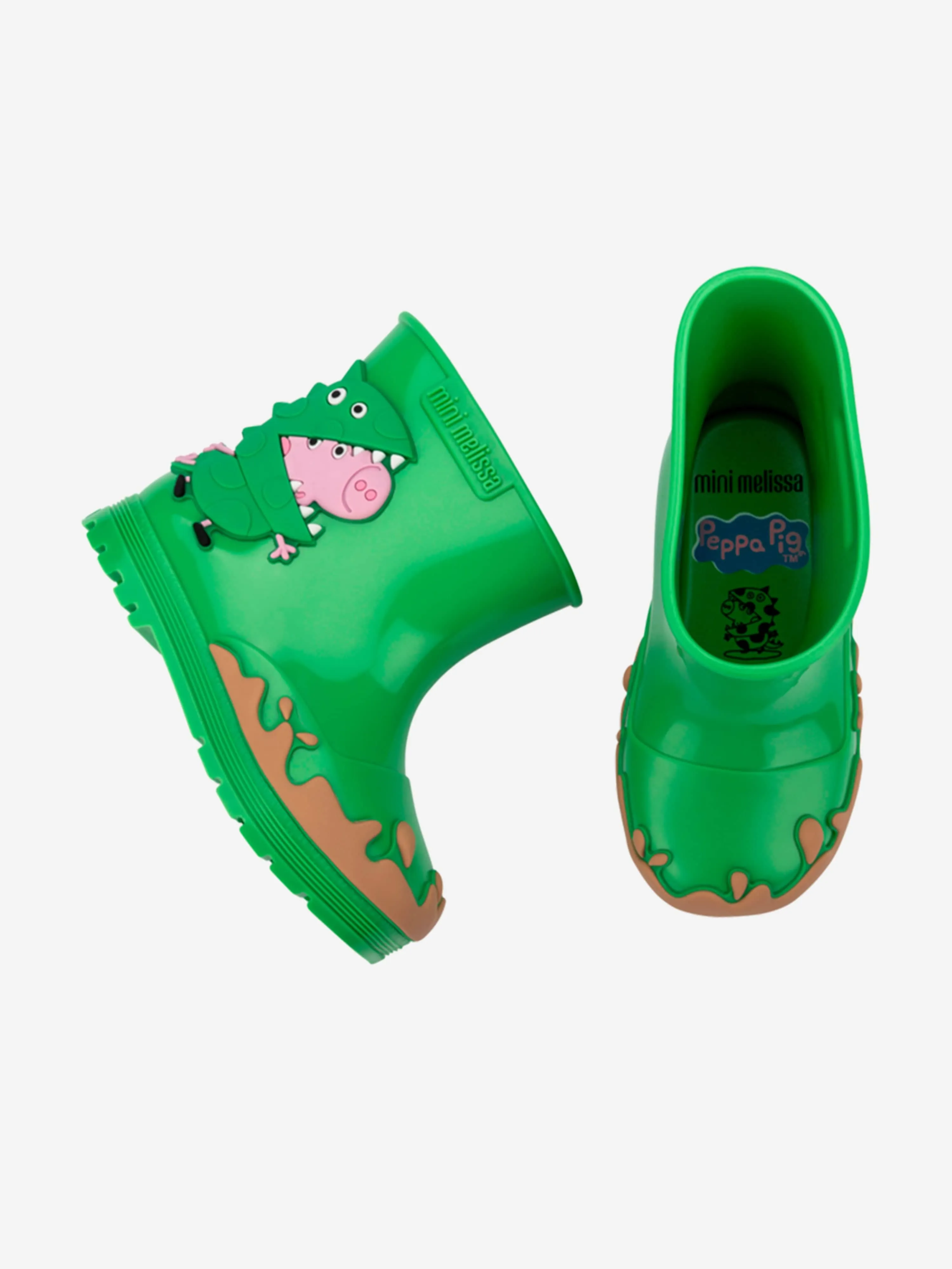 Mini Melissa Kinder Peppa Pig Gummistiefel in Grün