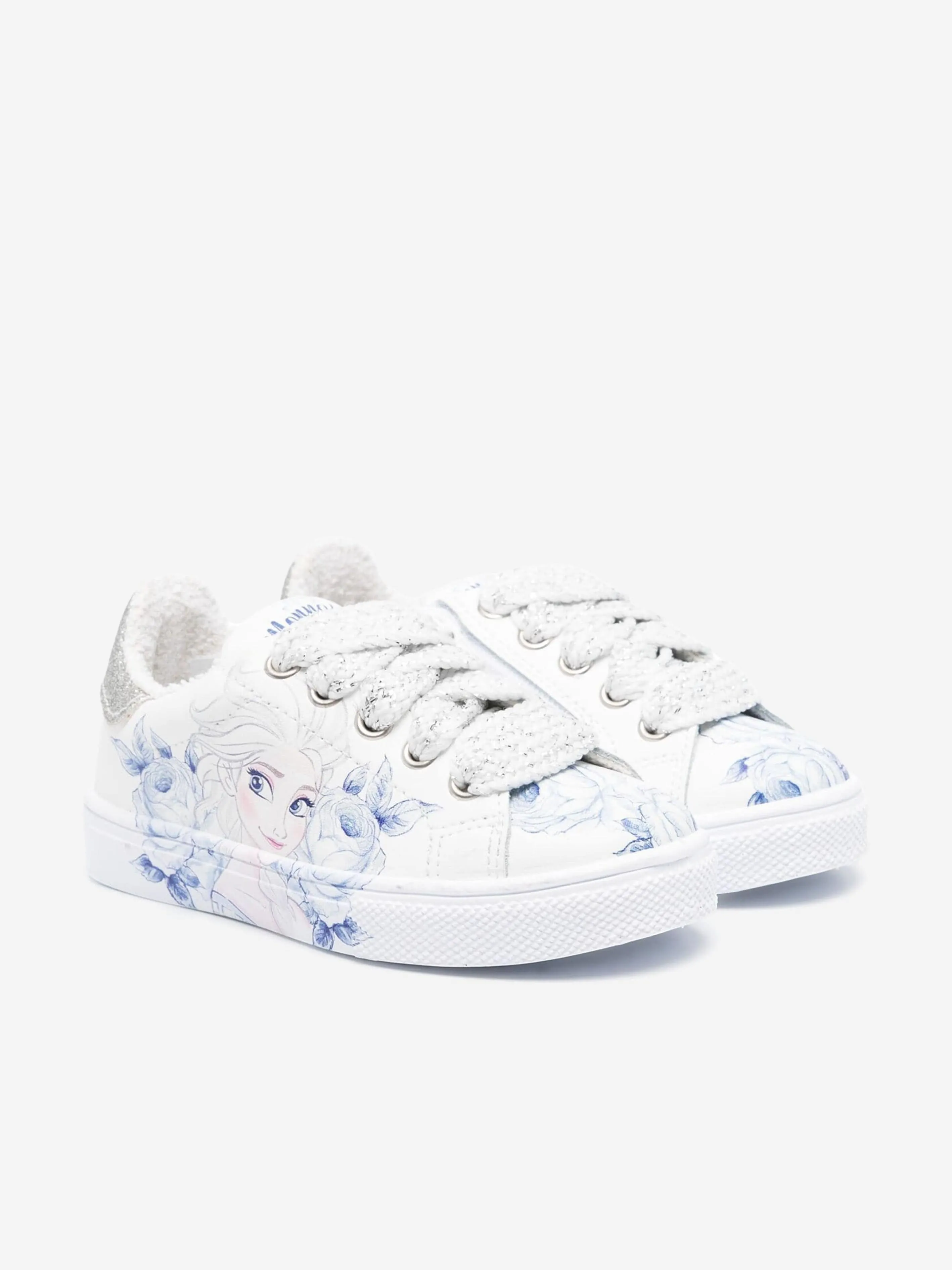 Monnalisa Mädchen Leder Frozen Sneaker in Weiß