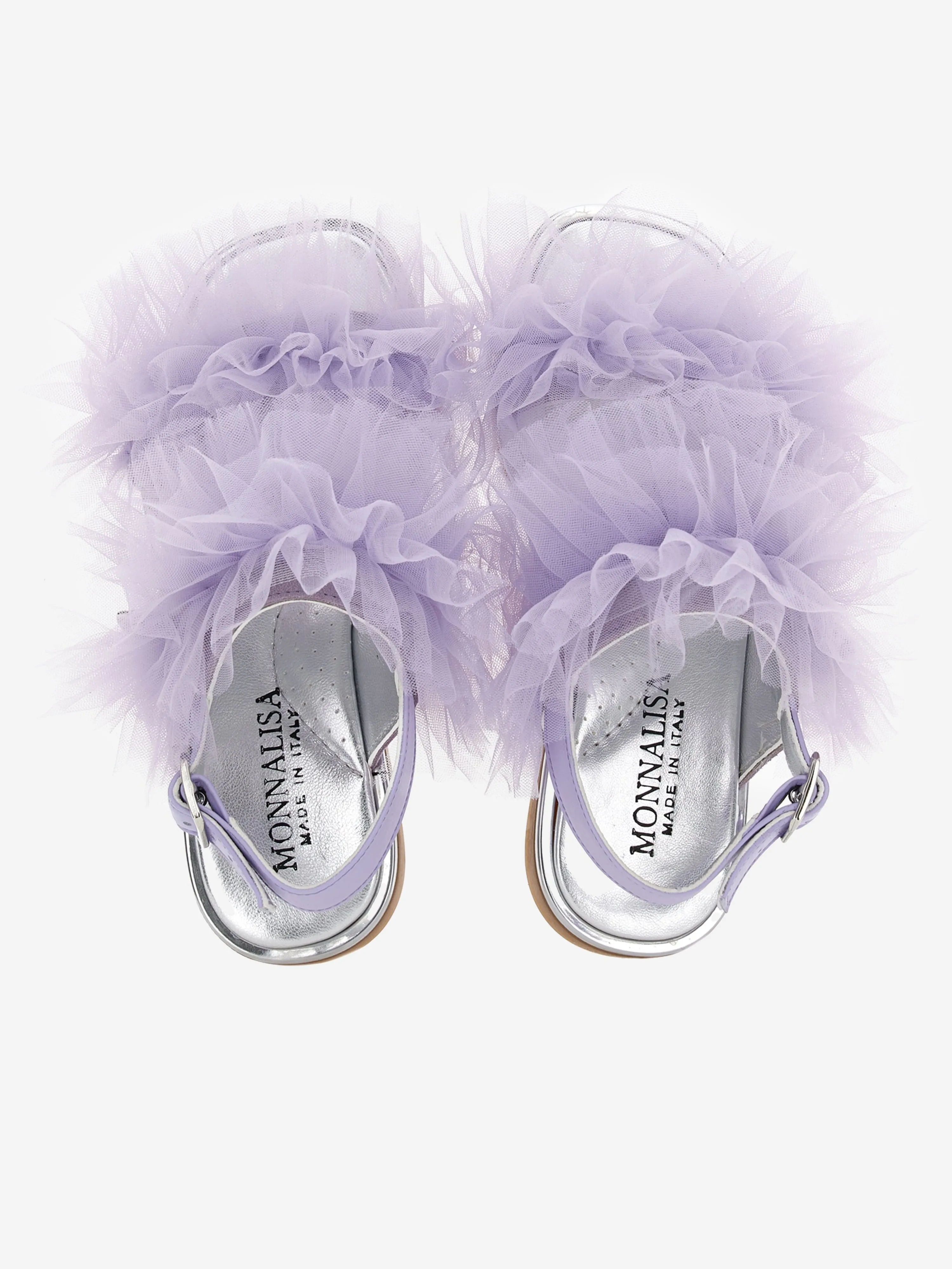 Monnalisa Mädchen Rüschen-Tüll-Sandalen in Lila