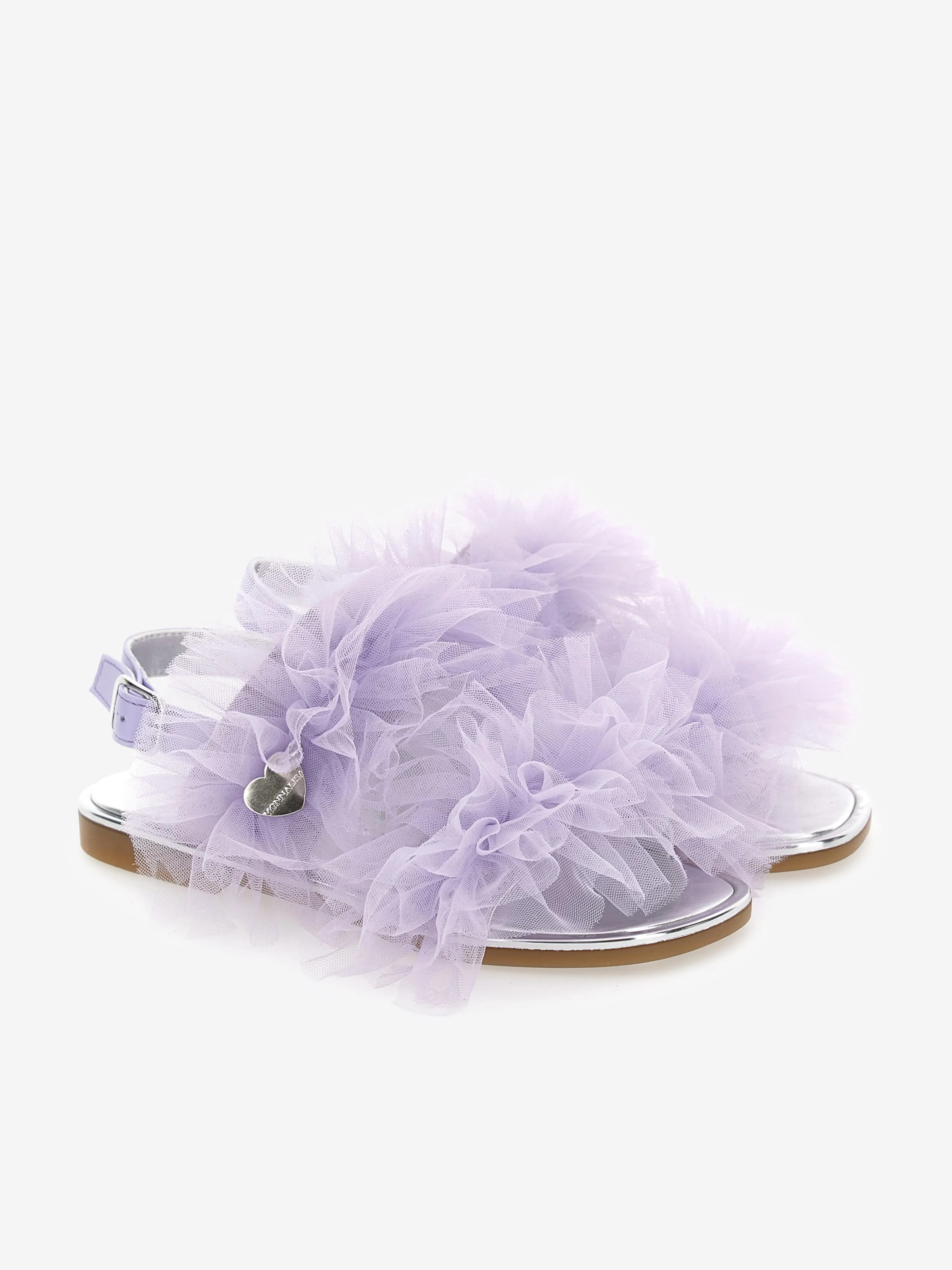Monnalisa Mädchen Rüschen-Tüll-Sandalen in Lila