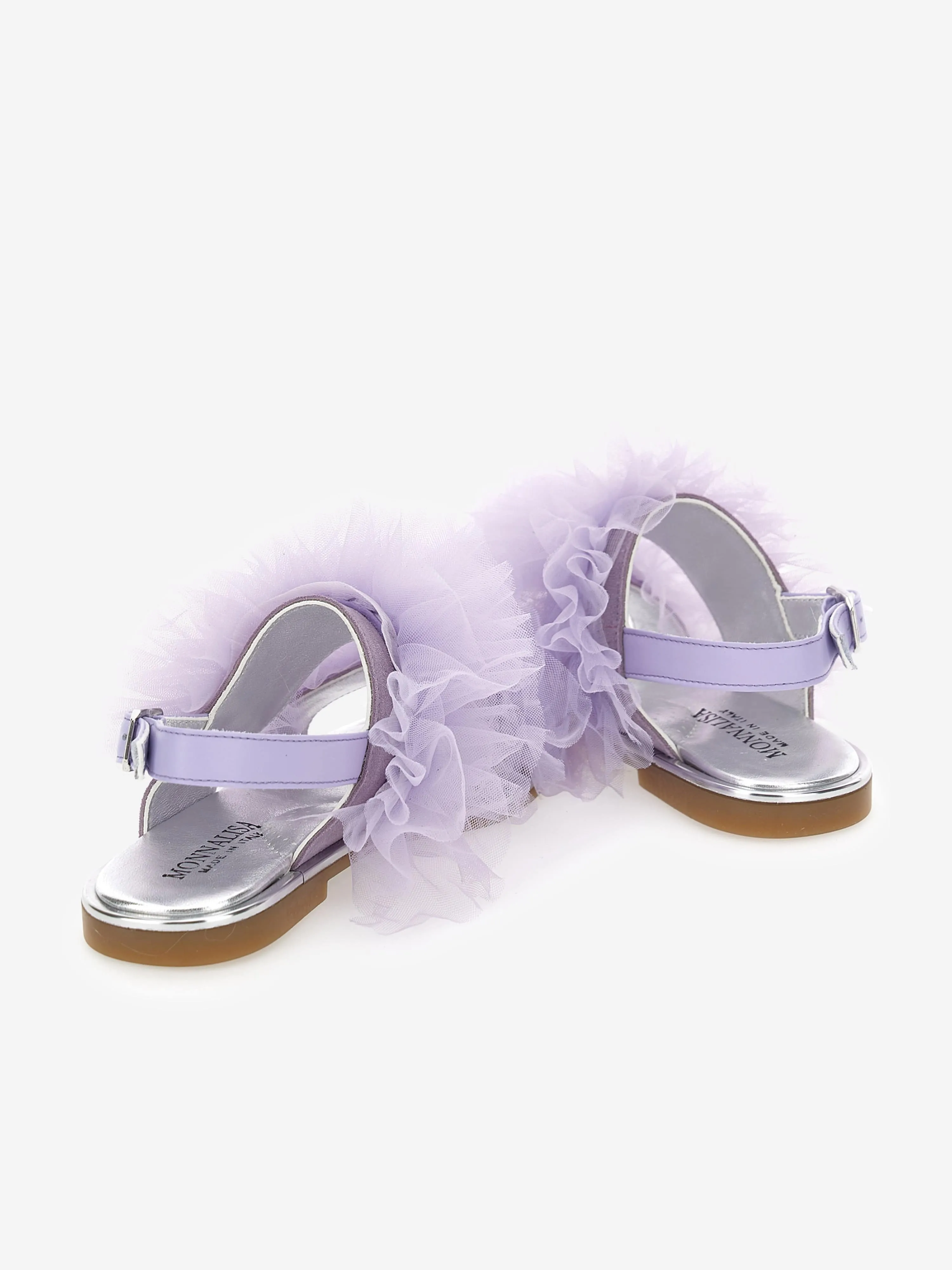 Monnalisa Mädchen Rüschen-Tüll-Sandalen in Lila