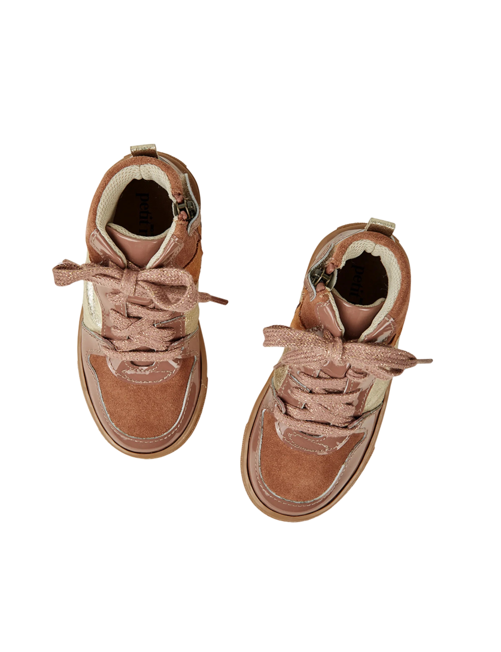 Berg-Sneaker-Schnürsenkel - Rosenton Lackleder