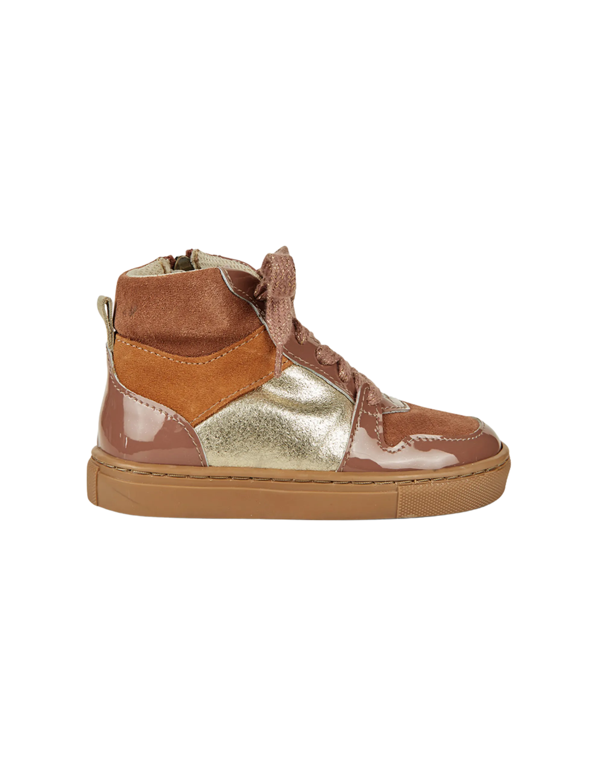 Berg-Sneaker-Schnürsenkel - Rosenton Lackleder