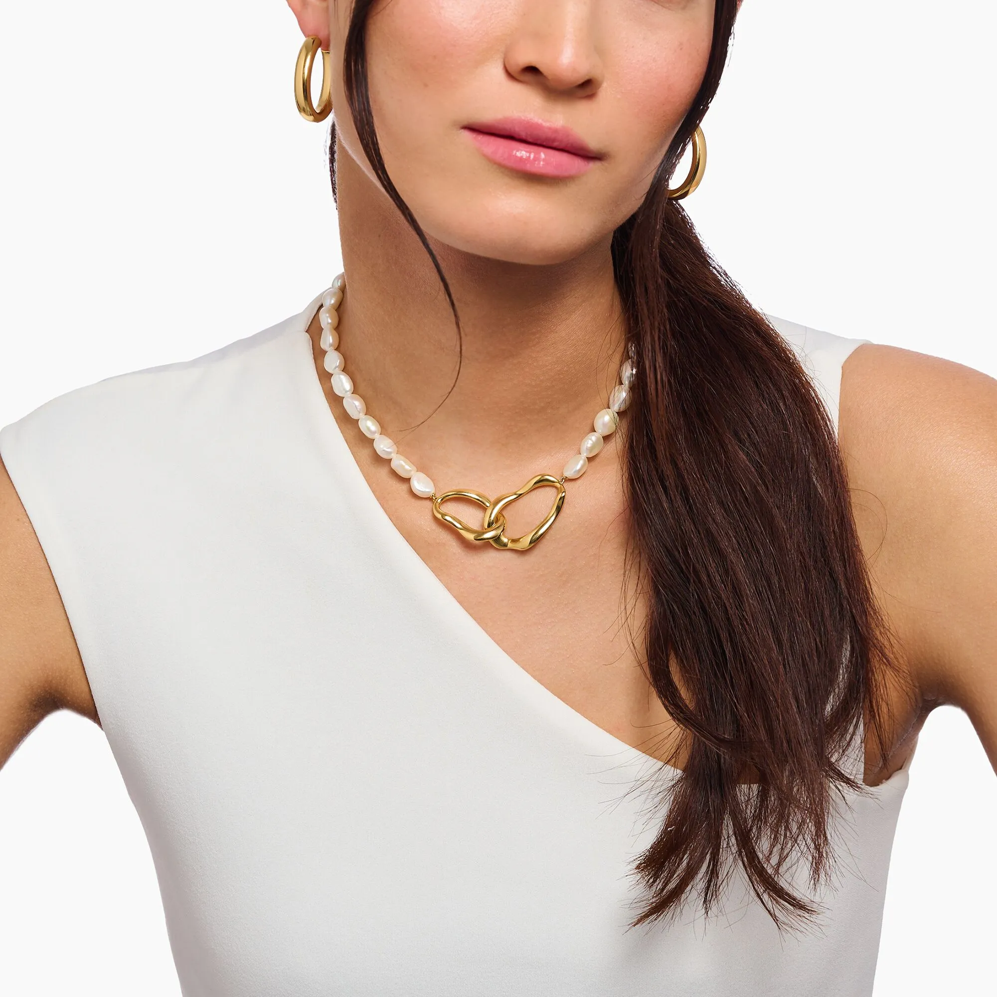 Natural Beauty Goldbeschichtete Perlenkette KE2321-430-14 Thomas Sabo Ketten