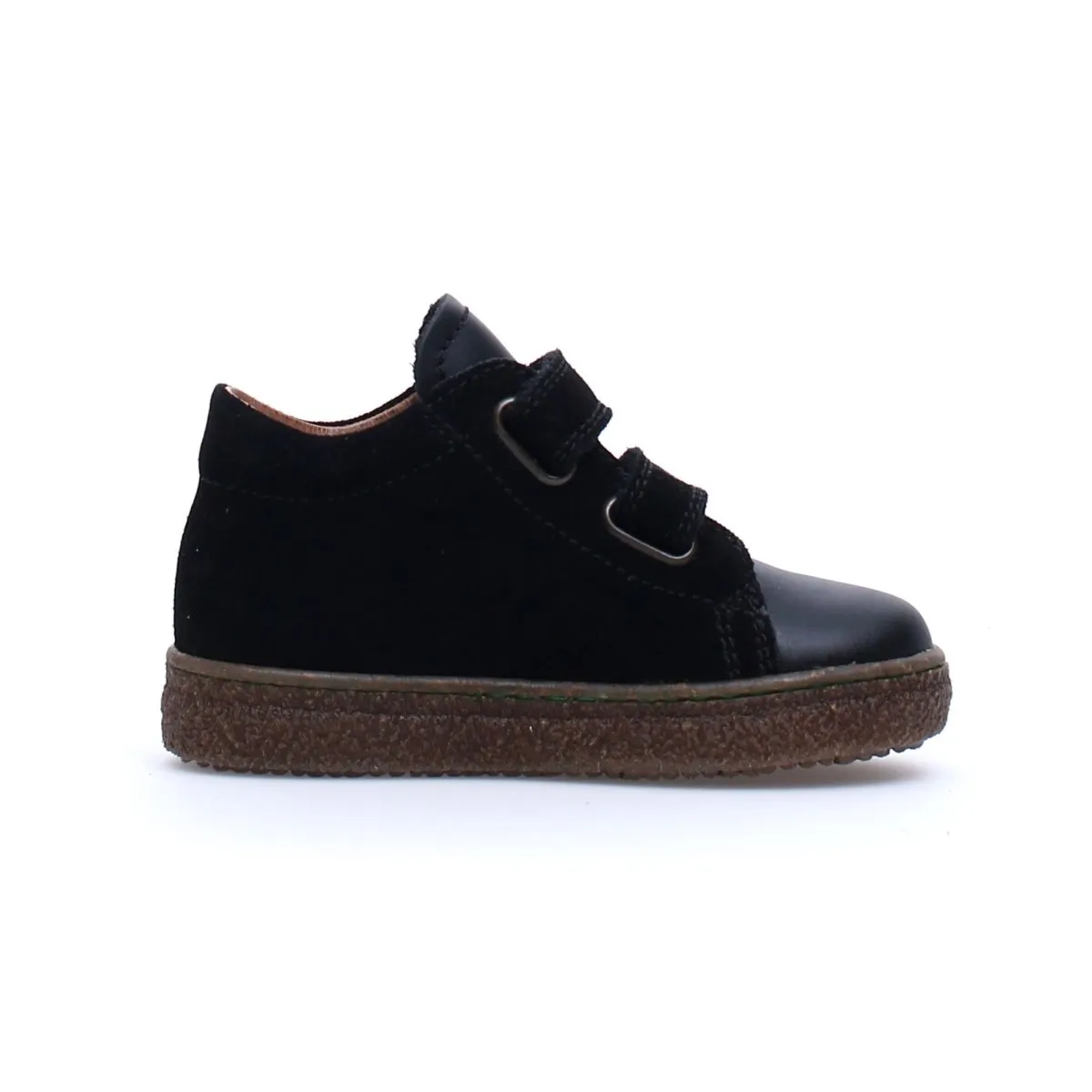 Naturino Jungen Albus Desert Black Suede 2 Klettverschluss (Größen 30-34)