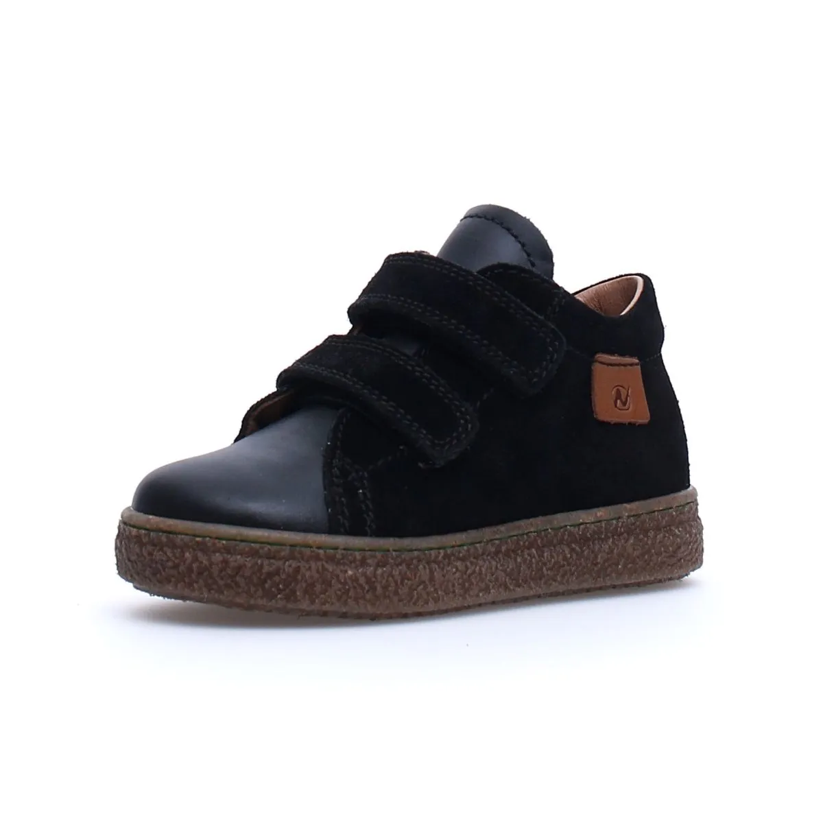 Naturino Jungen Albus Desert Black Suede 2 Klettverschluss (Größen 30-34)