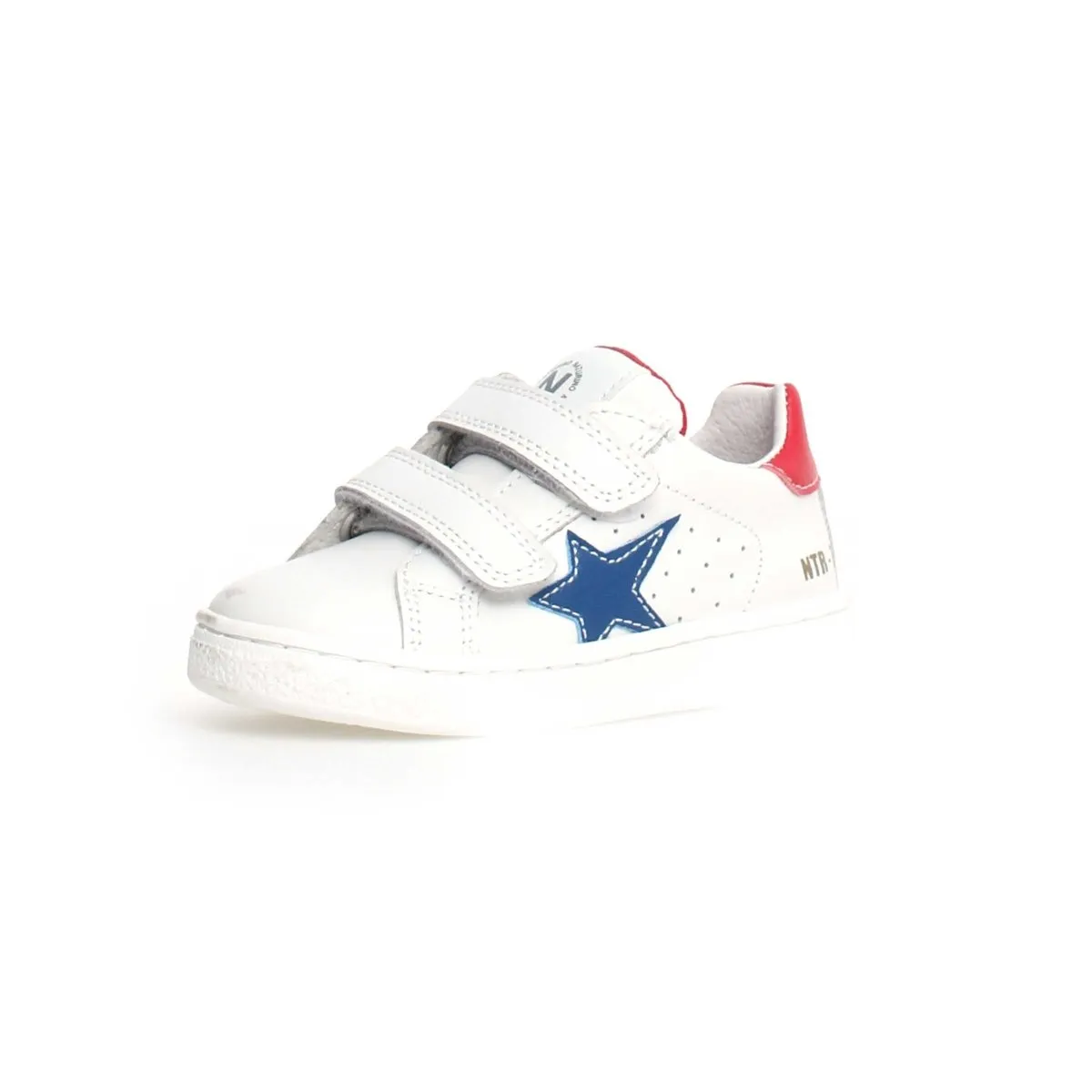 Naturino Jungen Pinn Weißes Leder/Blauer Stern (Größen 27-32)