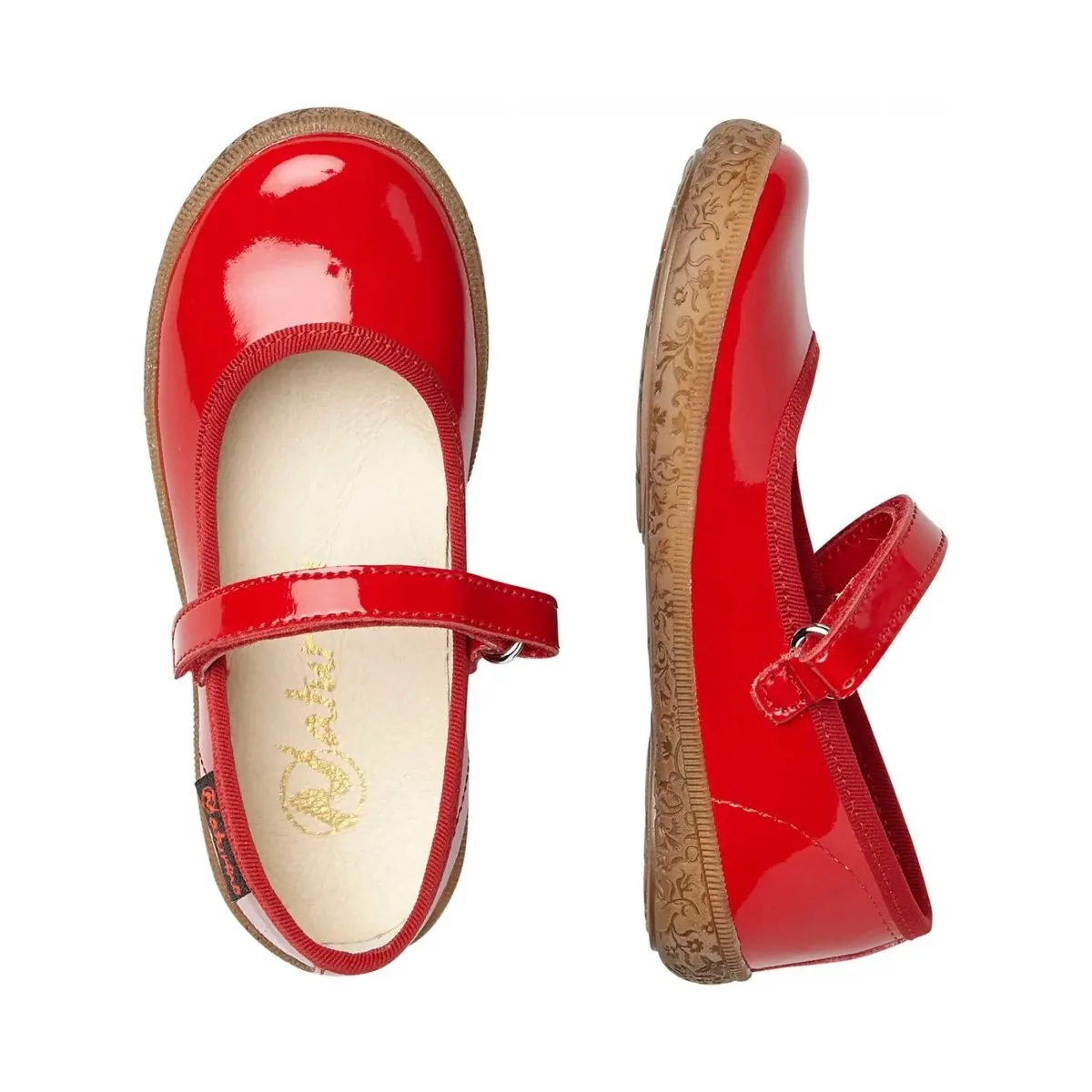 Naturino Mädchen Pavia 69 Rote Lack-Mary Janes (Größen 30-33)
