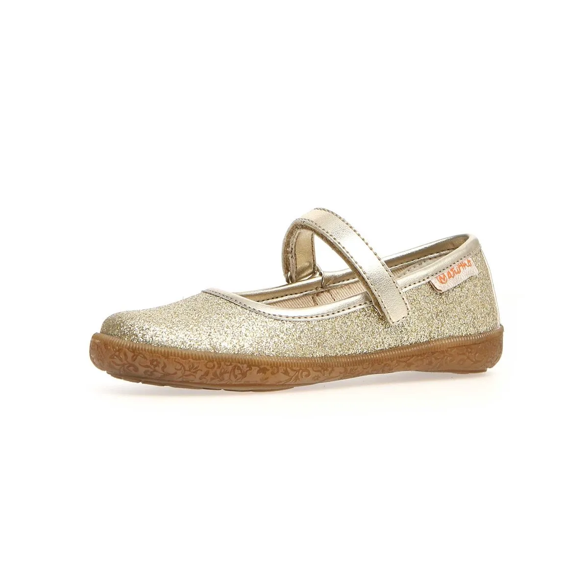 Naturino Mädchen Pavia 86 Gold Glitter Mary Jane (Größen 26-29)