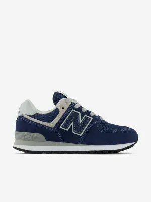 New Balance Jungen Suede 574 Turnschuhe in Marineblau