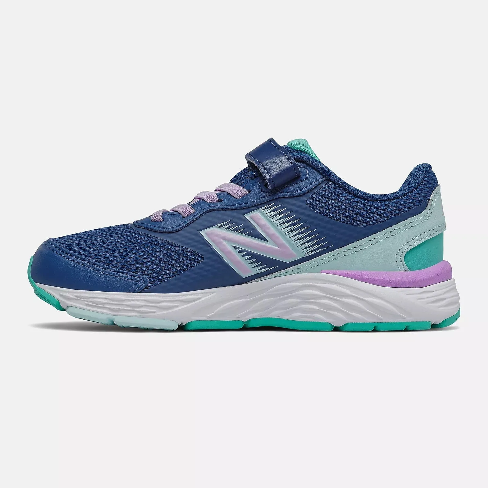 New Balance Captain Blau/Dunkelviolett 680v6 Kinderturnschuh